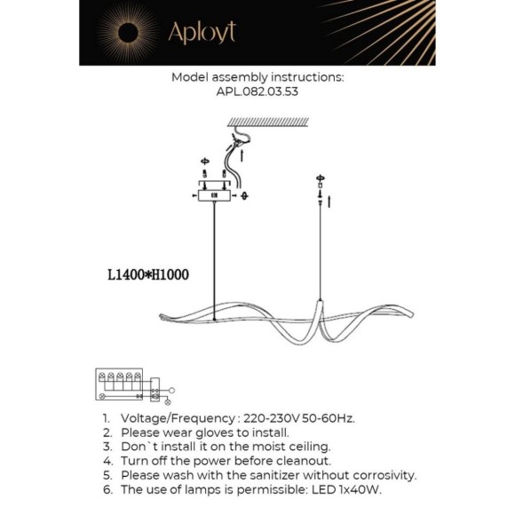 Подвесная светодиодная люстра Aployt Judyta APL.082.03.53