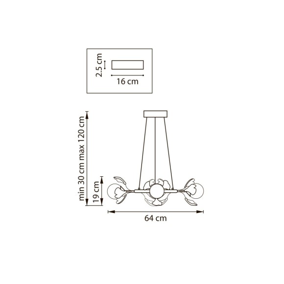 Подвесная люстра Lightstar Ceramo BW 799067