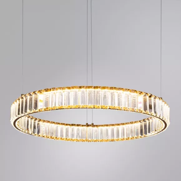 Подвесной светильник Divinare Renata 1135/17 SP-36, Латунь, Прозрачный, Теплый белый, декоративные элементы крупным планом