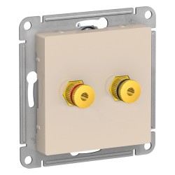 Аудиорозетка двухместная Systeme Electric AtlasDesign Беж ATN000287