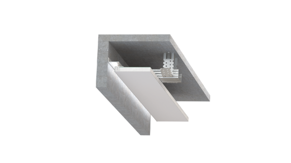 Безрамный теневой алюминиевый профиль SWG PRO FGC-20-WH-2 022513