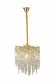 Подвесная люстра AM Group DIAMAND D400 Gold, Золото, Прозрачный, Алюминий, крупный план