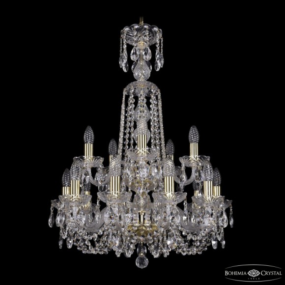 Подвесная люстра Bohemia Ivele Crystal 1402/10+5/195/XL-81/2d G