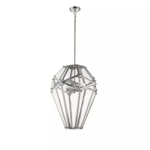 Подвесная люстра Delight Collection KG0809P-8 chrome, Хром, Прозрачный, Металл Подвесная люстра Delight Collection KG0809P-8 chrome, Хром, Прозрачный, Металл