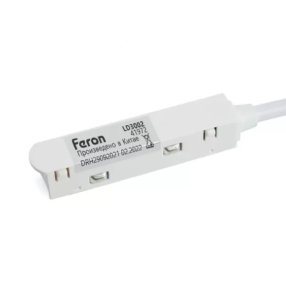 Коннектор Feron LD3002 41972, Белый, Пластик, Россия Коннектор Feron LD3002 41972, Белый, Пластик, Россия