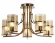 Потолочная люстра Ambrella Light Traditional TR3222, Золото, Янтарный, Металл, крупный план