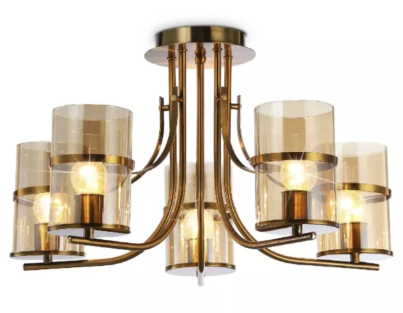 Потолочная люстра Ambrella Light Traditional TR3222, Золото, Янтарный, Металл, крупный план Потолочная люстра Ambrella Light Traditional TR3222, Золото, Янтарный, Металл, крупный план