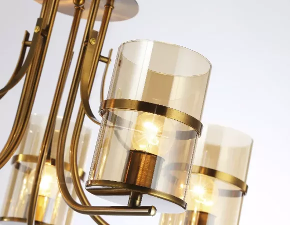 Потолочная люстра Ambrella Light Traditional TR3222, Неоклассика, Золото, Янтарный Потолочная люстра Ambrella Light Traditional TR3222, Неоклассика, Золото, Янтарный
