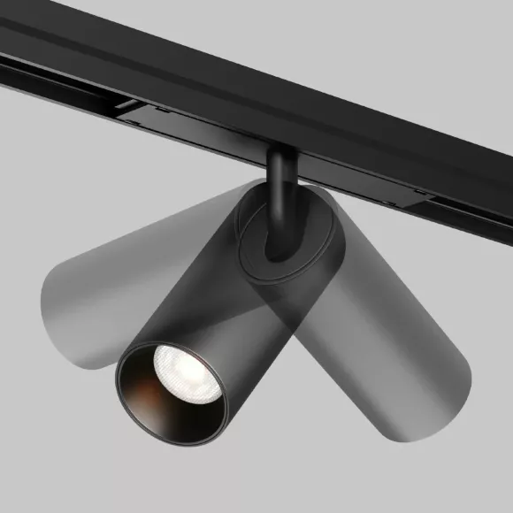 Уличный трековый светильник Maytoni FOCUS LED O-TR02-1-S-15WB4K, Черный, Нейтральный белый, Алюминий, вид снизу Уличный трековый светильник Maytoni FOCUS LED O-TR02-1-S-15WB4K, Черный, Нейтральный белый, Алюминий, вид снизу