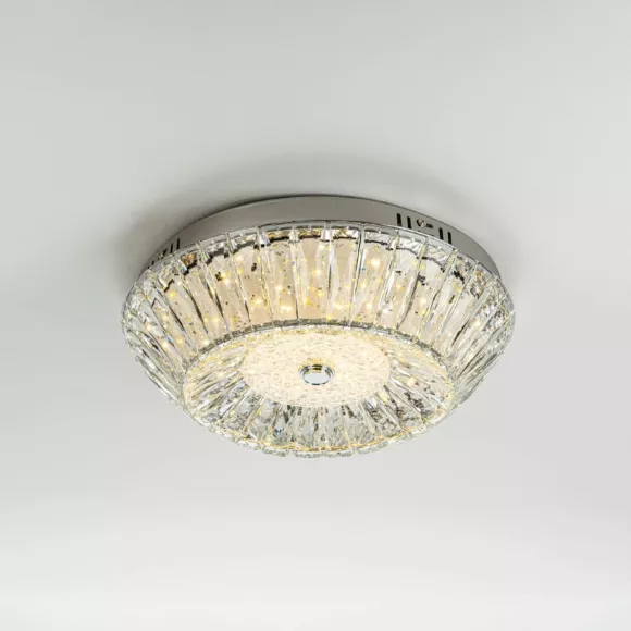 Потолочный cветильник LED4U L1190-400 CR, Хром, Прозрачный, От теплого до холодного Потолочный cветильник LED4U L1190-400 CR, Хром, Прозрачный, От теплого до холодного