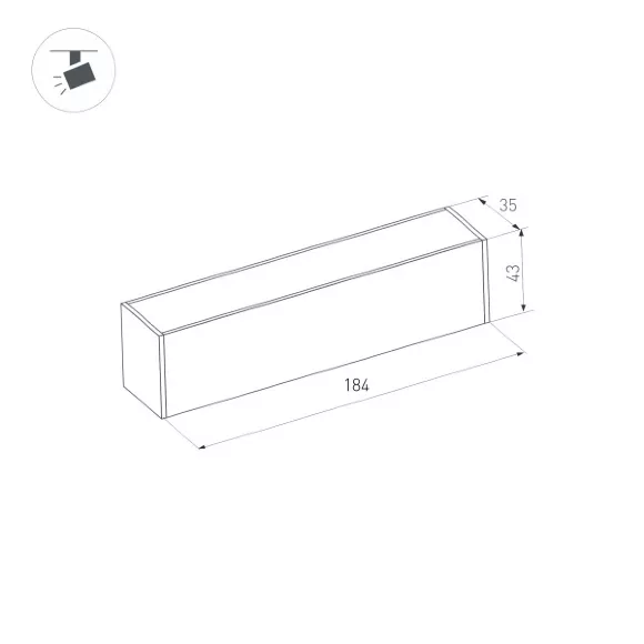 Трековый светильник Arlight Mag-Dark-45-L200-6W Warm3000 034996, Черный, Теплый белый, Металл, вид сбоку Трековый светильник Arlight Mag-Dark-45-L200-6W Warm3000 034996, Черный, Теплый белый, Металл, вид сбоку