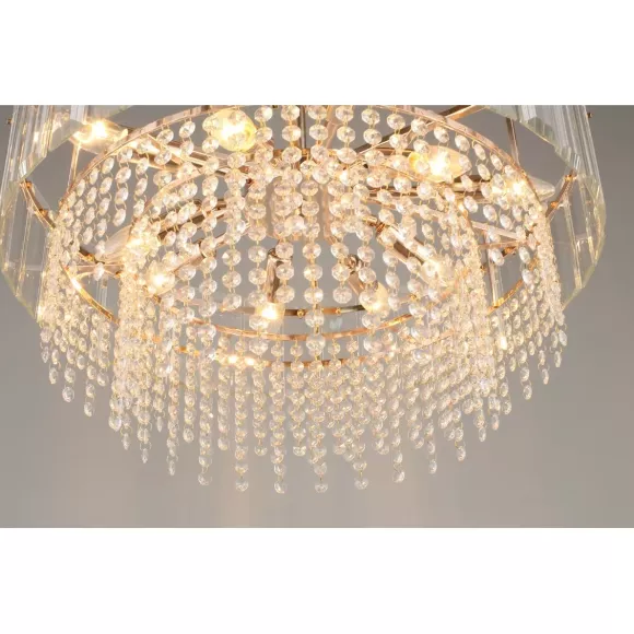 Подвесная люстра Omnilux Oliveri OML-69613-10, Классика, Золото, Прозрачный Подвесная люстра Omnilux Oliveri OML-69613-10, Классика, Золото, Прозрачный
