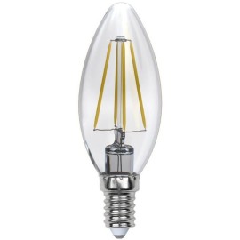 Лампа светодиодная филаментная (UL-00002862) Uniel E14 5W 4000K LED-C35-5W/NW/E14/CL/DIM GLA01TR