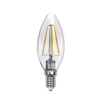 Лампа светодиодная филаментная (UL-00002862) Uniel E14 5W 4000K LED-C35-5W/NW/E14/CL/DIM GLA01TR