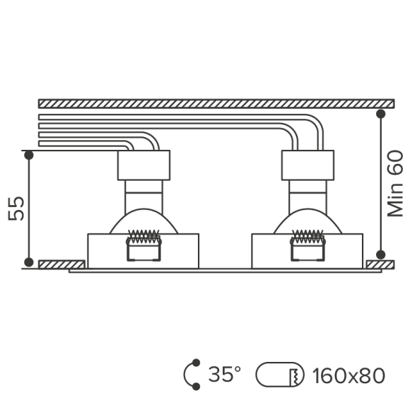 Встраиваемый светильник Wolta Alto WDL-GU5.3/01W-02