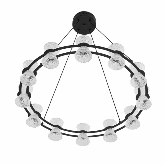 Подвесная люстра Lumion Ledio Vinora 8341/42L, Черный, Прозрачный, Теплый белый Подвесная люстра Lumion Ledio Vinora 8341/42L, Черный, Прозрачный, Теплый белый