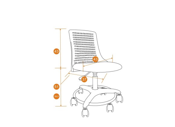 Стул компьютерный Kiddy TET_10730