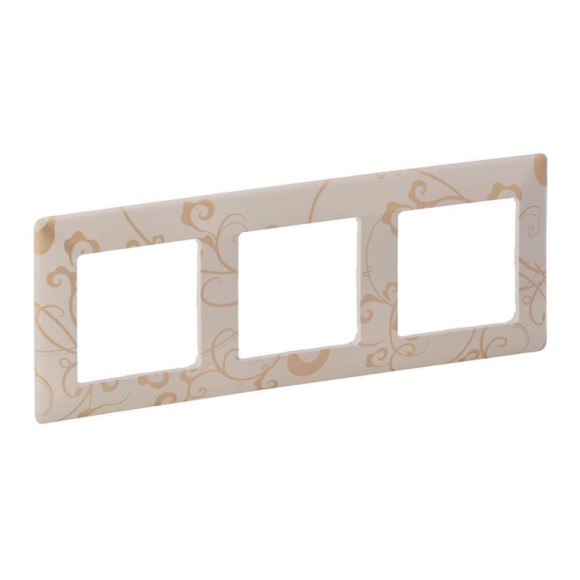 Рамка 3-постовая Legrand Valena Life Ампир бежевый 754113