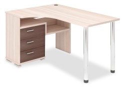 Стол компьютерный Домино СР-132С-150 КШ-Ч-ЛЕВ MER_SR-132S-150_KSH-CH-LEV