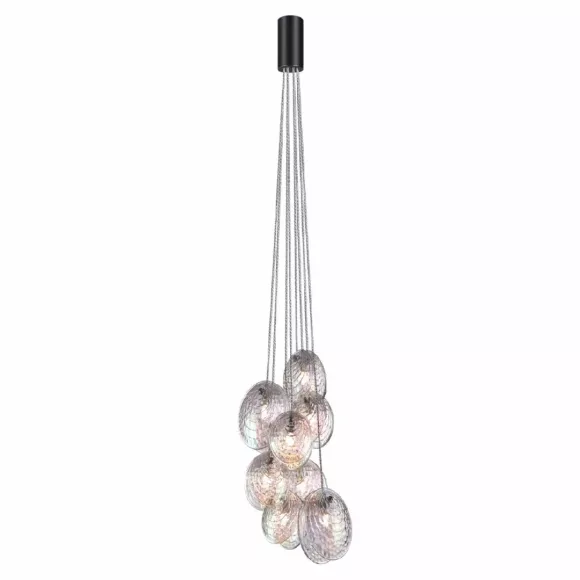 Подвесная люстра Odeon Light Mussels 5039/8, Черный, Прозрачный, Металл