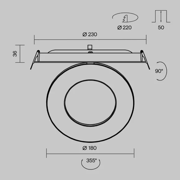 Встраиваемый спот Maytoni Vector DL102-12W4K-B Встраиваемый спот Maytoni Vector DL102-12W4K-B