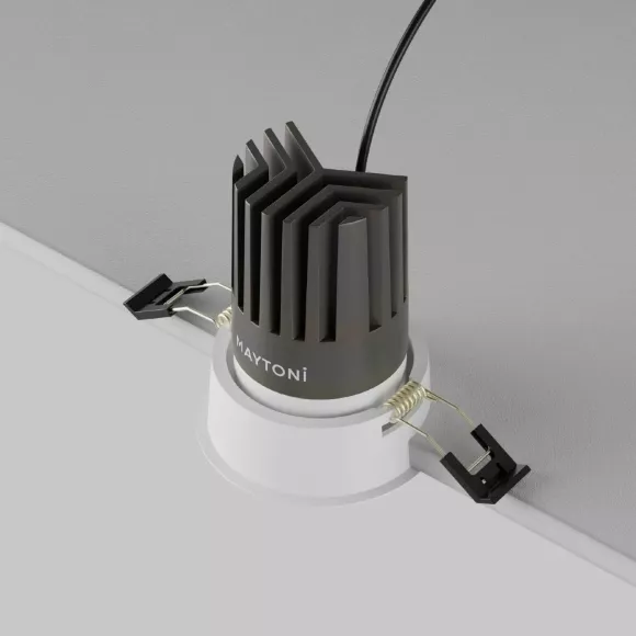 Встраиваемый светильник Maytoni Technical Dip DL117-15W-3K-W, Черный, Белый, Теплый белый, вид сверху