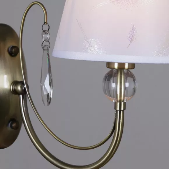 Бра Illumico IL0193-1WSQ-24 AB CASTOR, Бронза, Белый, Металл, декоративные элементы крупным планом