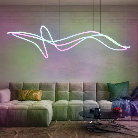 Светодиодная герметичная лента Arlight SPI-MOONLIGHT-TOP-G180-D40mm 12V RGB 360deg (21.6 W/m, IP65, 5m, wire x1) 048828