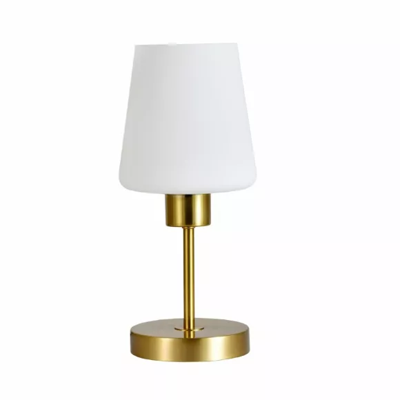 Настольная лампа Escada Clarity 120004/1T Gold ES0002705, Золото, Белый, Металл, крупный план основания