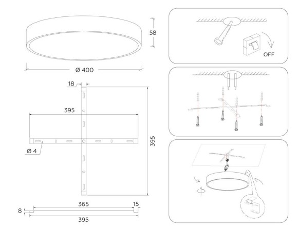 Потолочный светильник Ambrella Light Air Alum FV5527