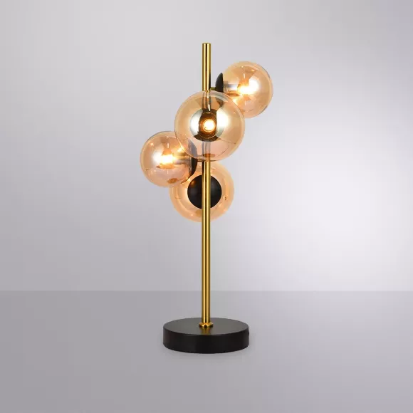 Настольная лампа Arte Lamp Gemini A2243LT-4PB, Медь, Янтарный, Металл Настольная лампа Arte Lamp Gemini A2243LT-4PB, Медь, Янтарный, Металл