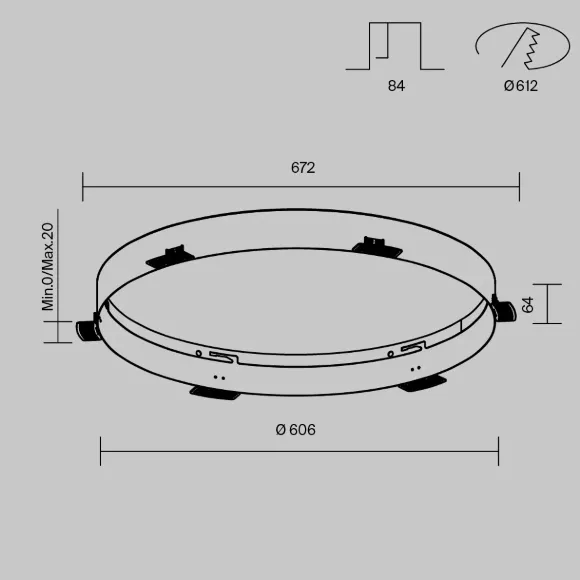 Рамка для встраиваемого светильника Maytoni Downlight DLA032-TRS90-W, Белый, Металл, Германия, крепление Рамка для встраиваемого светильника Maytoni Downlight DLA032-TRS90-W, Белый, Металл, Германия, крепление
