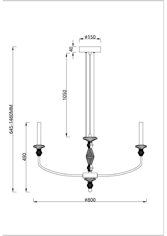 Подвесная светодиодная люстра Divinare Capello 4947/01 SP-8