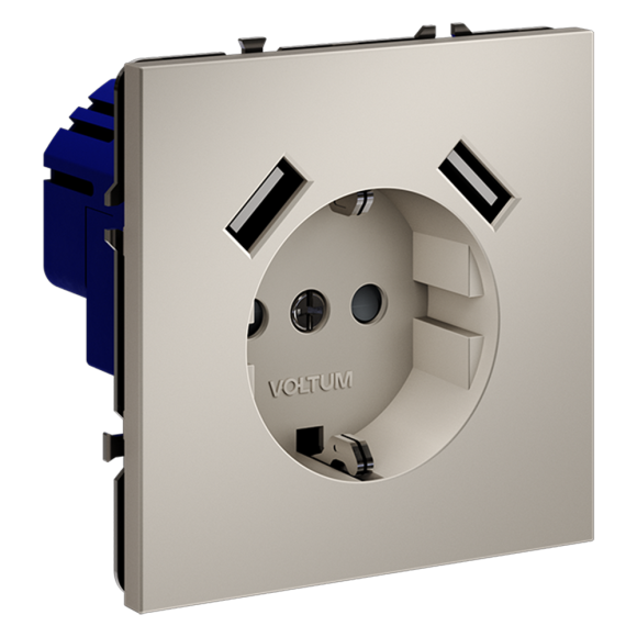 Розетка с USB, А+А Voltum S70 VLS040403