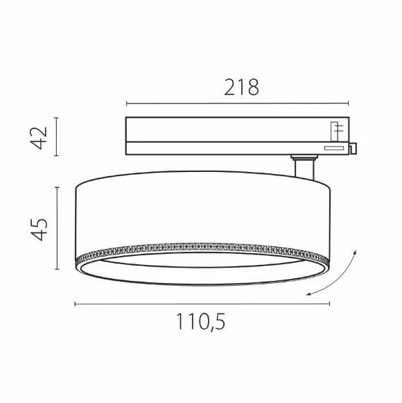 Трековый трехфазный светильник Quattro LED с управлением TRIAC Lightstar Alta Pro A5637TRIAC, Черный, Теплый белый, Металл