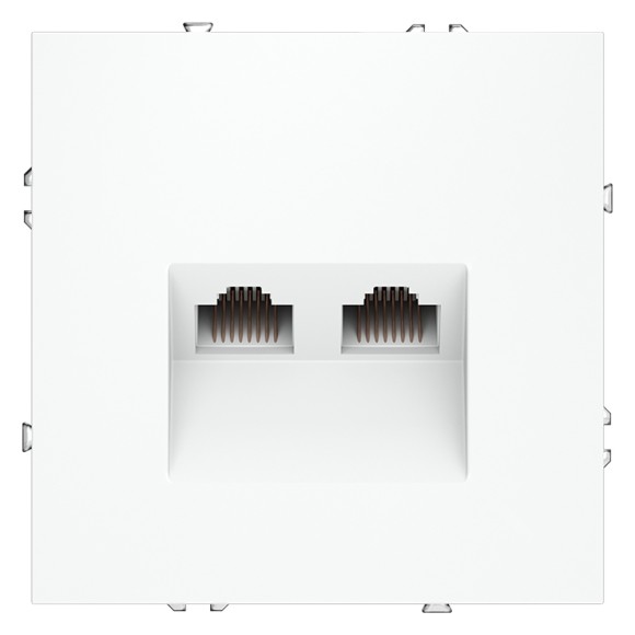 Розетка компьютерная двойная Voltum S70 VLS060202