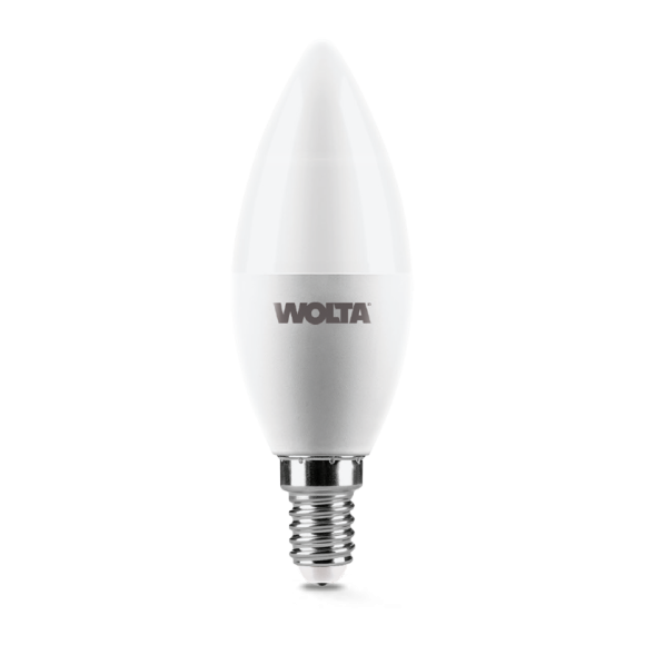 Светодиодная лампа WOLTA 12Вт 4000K Е14 свеча матовая 25SC12E14
