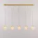 Подвесной светильник Delight Collection MD25030003-5B gold/clear, Золото, Прозрачный, Теплый белый
