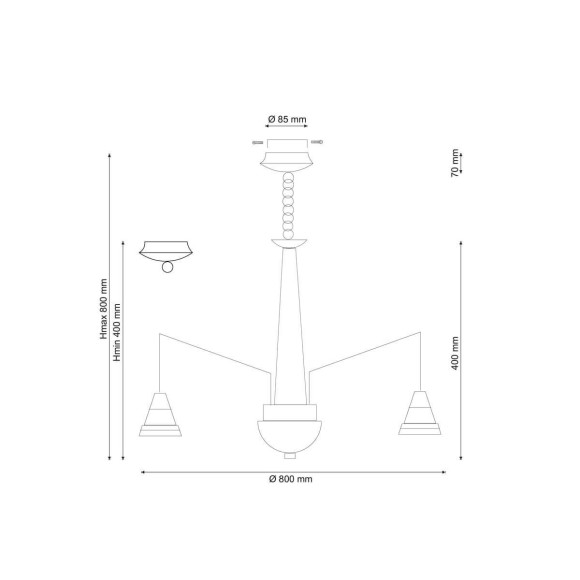 Подвесная светодиодная люстра Lucia Tucci Natura Natura 066.8 LED