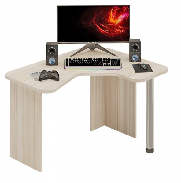 Стол компьютерный Домино Lite СКЛ-ИгрУгл120 MER_SKL-IgrUgl120-K-karamel-R