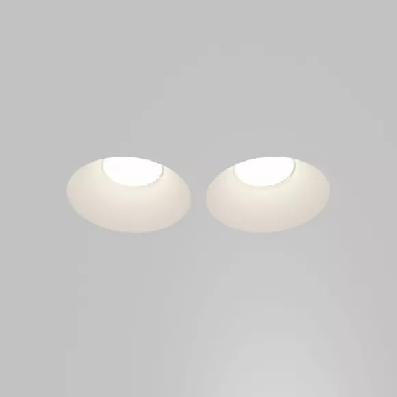 Встраиваемый светильник Maytoni Technical Gyps Modern DL129-GU10-02-W Встраиваемый светильник Maytoni Technical Gyps Modern DL129-GU10-02-W