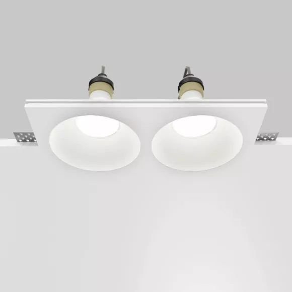 Встраиваемый светильник Maytoni Technical Gyps Modern DL129-GU10-02-W Встраиваемый светильник Maytoni Technical Gyps Modern DL129-GU10-02-W
