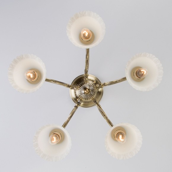 Люстра на штанге Eurosvet 60107/5 античная бронза