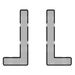 Модули подсветки клавиш выключателя/переключателя двухклавишного Voltum S70 VLS080401