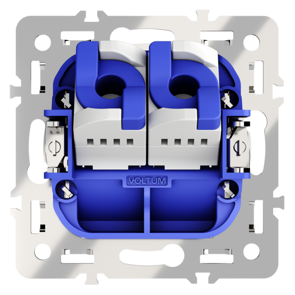 Механизм розетки компьютерной двойной RJ45+RJ45 кат.6 Voltum S70 VLS0602M