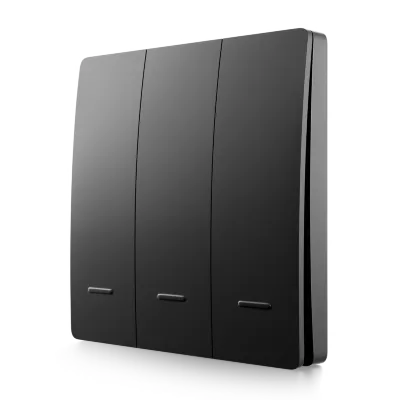 Выключатель кинетический 3кл., IP44, 2,4 ГГц, Smart, чер. Apeyron 04-83