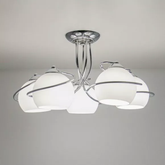 Потолочная люстра Citilux Лайма CL155151, Модерн, Белый, Хром Потолочная люстра Citilux Лайма CL155151, Модерн, Белый, Хром