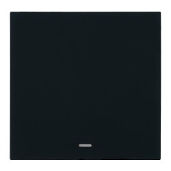 Выключатель 1-клавишный c индикатором (механизм) Stekker Мия 250В 10А RSW10-3101-05 черный бархат 50445