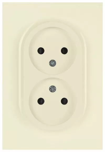 Розетка Эра Arktik 16-2107-02 без заземления двойная 2X2P 16А-250В слоновая кость Б0071682