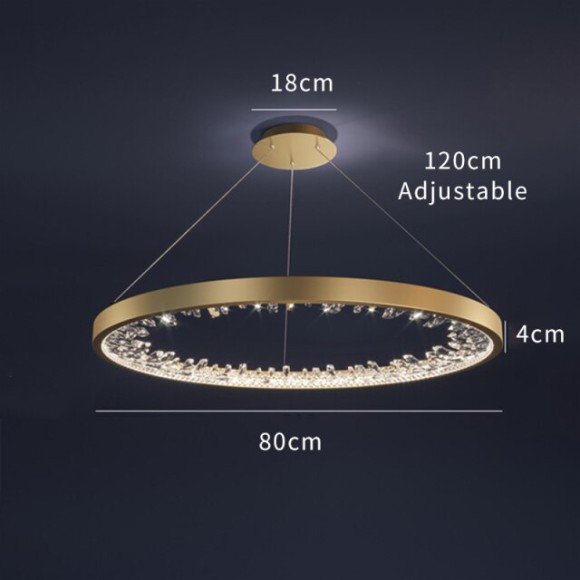 Подвесная светодиодная люстра Delight Collection XD XD-80 gold